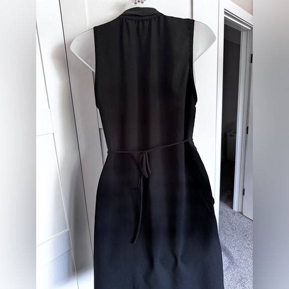 ARITZIA Wilfred Sabine Wrap Dress Sleeveless Tie Waist Black Small - Picture 9 of 13
